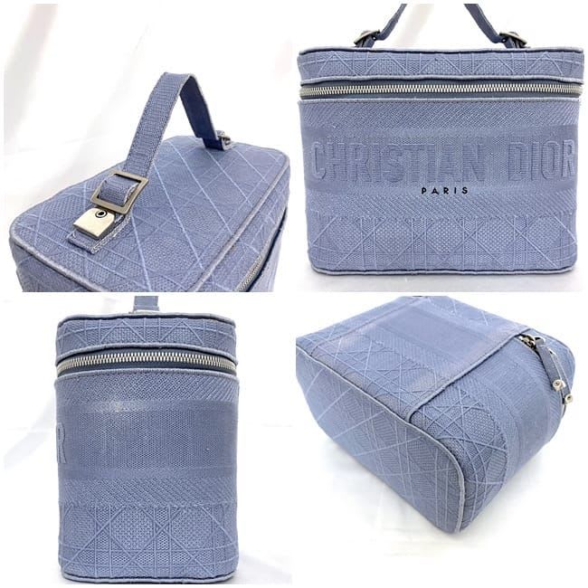 Christian Dior Handbag Vanity Bag Light Blue
