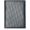 Dior Christian Dior Leather Navy Blue Bifold Passport Card Wallet